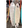 Image 2 : 2 BODY GLOVE MODEL DAILY SOFT TOP FOAMIE SURFBOARD MINT/WHITE