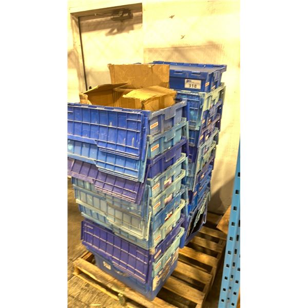 PALLET OF ROUGH CONDITION LIDDED STORAGE BINS