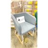 Image 2 : 2 GREEN LEATHER & CHROME OFFICE CHAIRS AND 1 GREY LEATHER CLIENT CHAIR