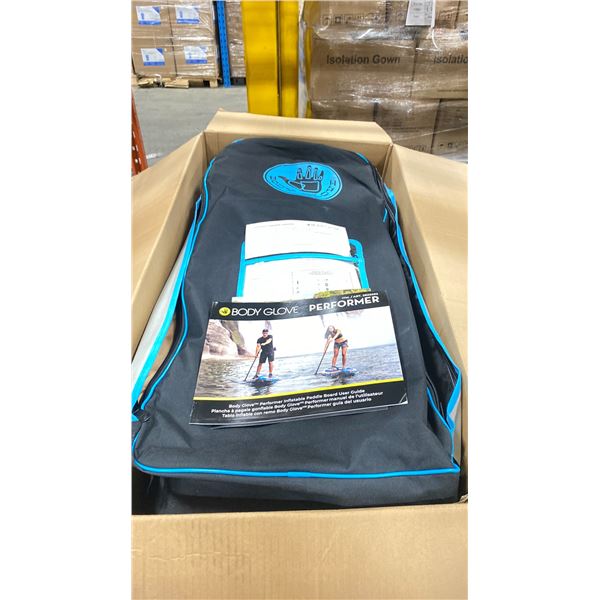 BODY GLOVE PERFORMER SERIES INFLATABLE PADDLE BOARD W/BAG AND ACCESSORIES