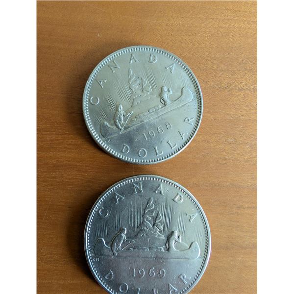 1968/69  Canadian Dollar $1.00 Coins