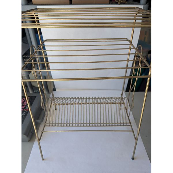 Brass Vintage Record Stand