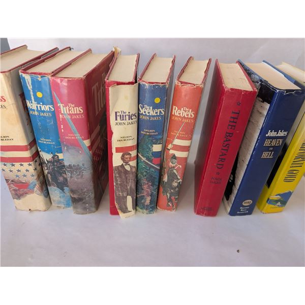Set of Hard Cover John Jakes Novels (Titans Warriors Seekers Rebels ETC