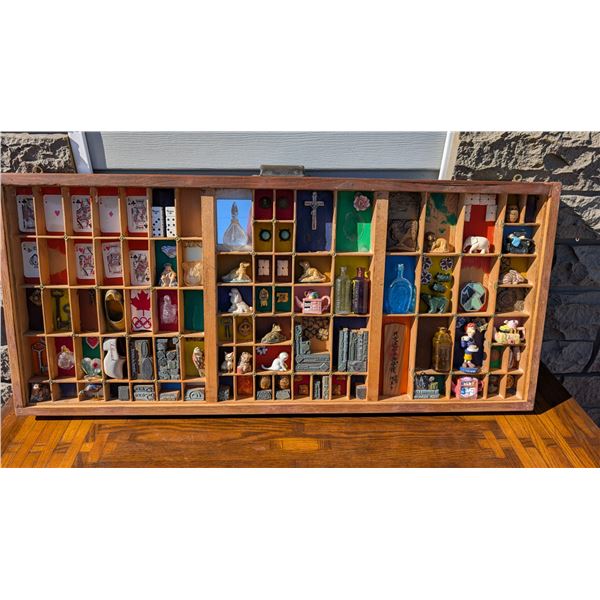 Antique Printers Tray Collectible Box