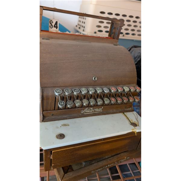 National Cash Register Wood and Marble