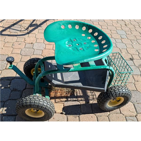 Rolling Garden Tractor Seat Stool