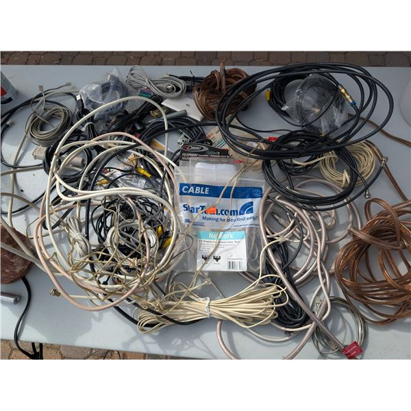 Large Box of Cables with all kinds of connections