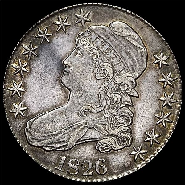 1826 Capped Bust Silver Half Dollar NEARLY UNCIRCULATED