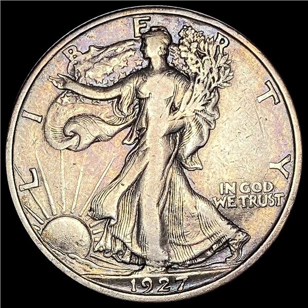 1927-S Silver Walking Liberty Half Dollar LIGHTLY CIRCULATED