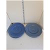 Image 3 : Lot of 8 Blue Stoneware Swirled Bread & Butter Plates