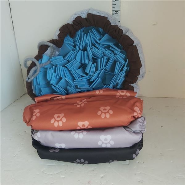 Dog Muffle Food Puzzle Mat + 3 New Reusable Dog Diapers