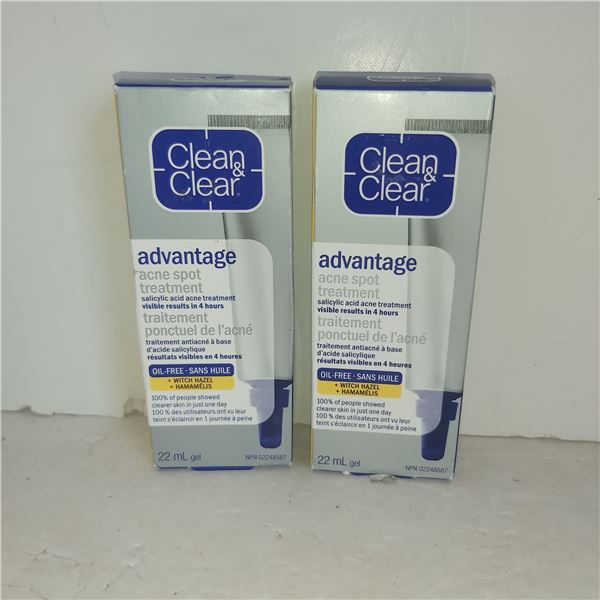 Lot of 2 Clean & Clear Advantage Acne Sport Treatment