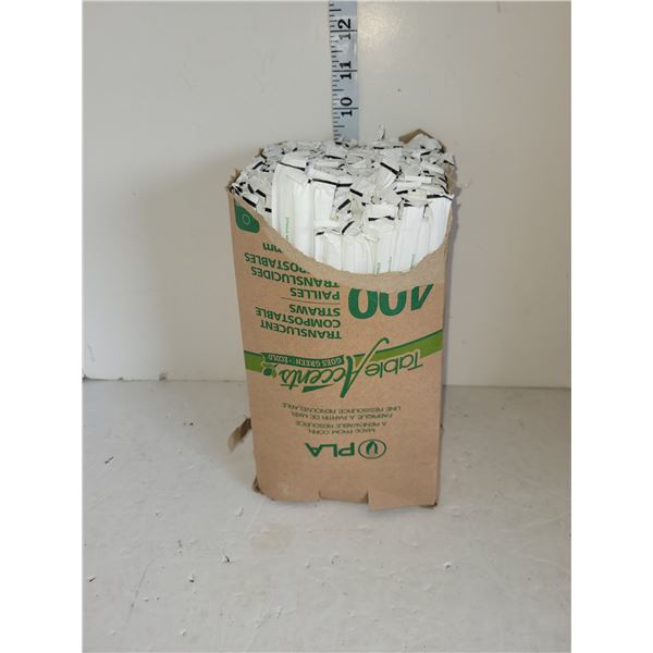 Box of Eco Friendly Compostible Translucent Straws