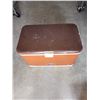 Image 1 : Vintage Brown Thermos Cooler with Tray  - Clean