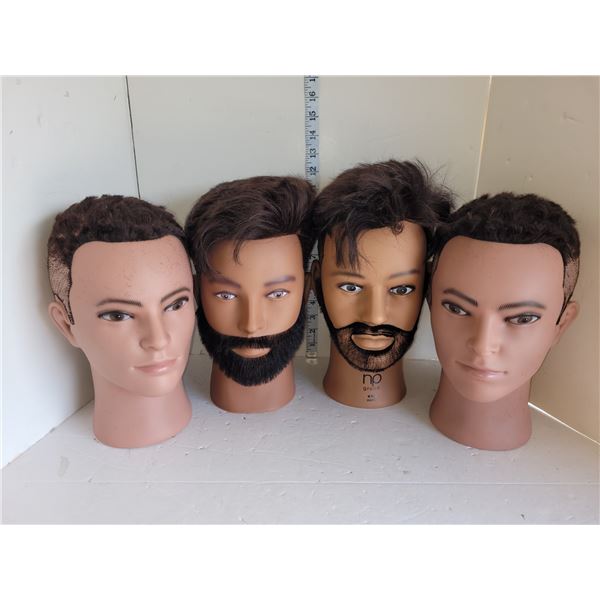 Lot of 4 Mannequin Hair Dresser Heads - tote not included