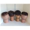 Image 2 : Lot of 4 Mannequin Hair Dresser Heads - tote not included