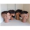 Image 3 : Lot of 4 Mannequin Hair Dresser Heads - tote not included