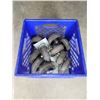 Image 1 : Blue Milk Crate with Caster Wheels