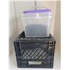 Image 1 : Milk Crate & Tub1/2 Full of Wood Screws
