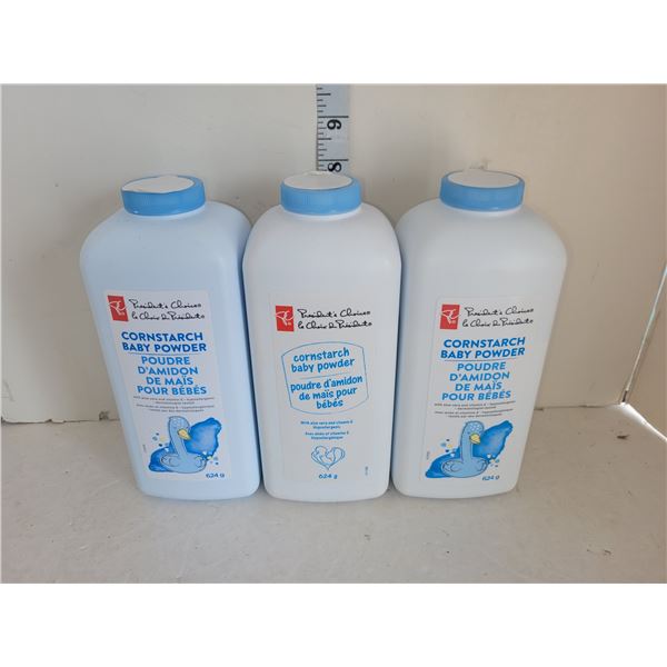 Lot of 3 Baby Powder