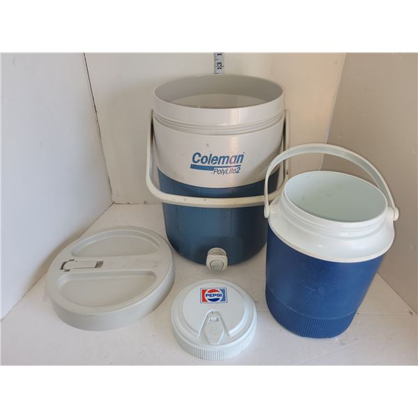 Lot of 2 Very Clean Drink Coolers - Coleman & Pepsi
