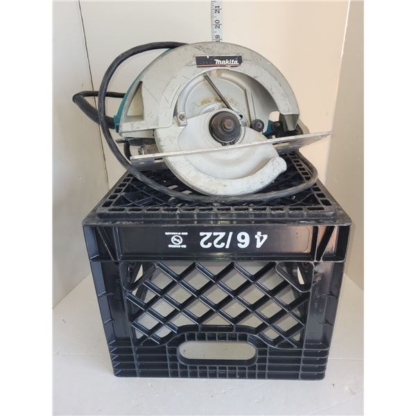 Black Milk Crate with Makita Circular Saw - Corded & Working