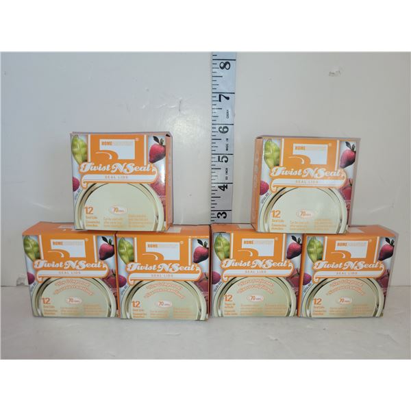 Lot of 6 Boxes New Twist N Seal Lids