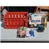 Image 1 : Red Pop Crate with Large Amount of Sanding Paper, Palm Sander +