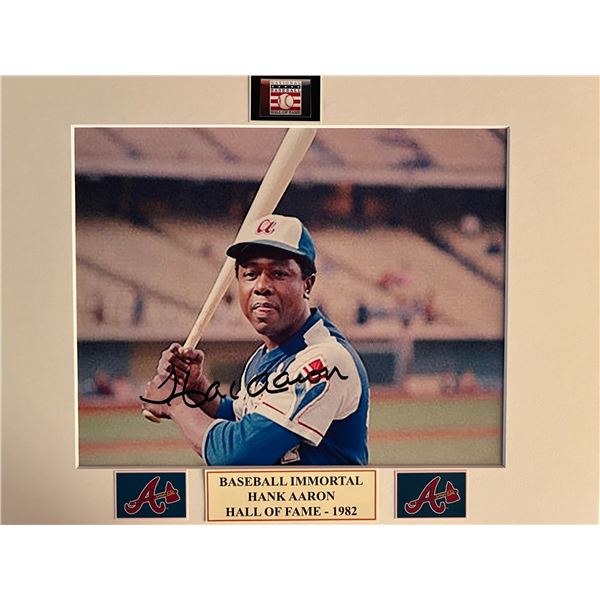 Hank Aaron signed photo