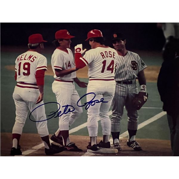 Pete Rose signed photo