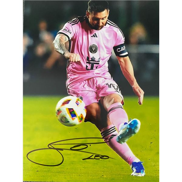 Lionel Messi signed photo