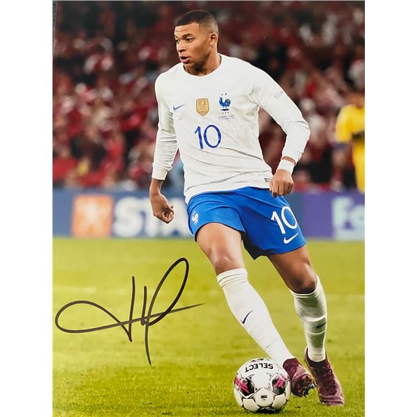 Kylian Mbappé signed photo