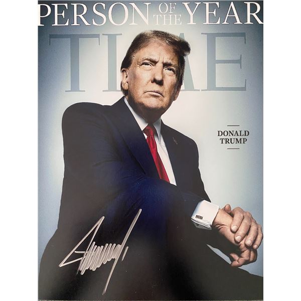 US President Donald Trump signed photo
