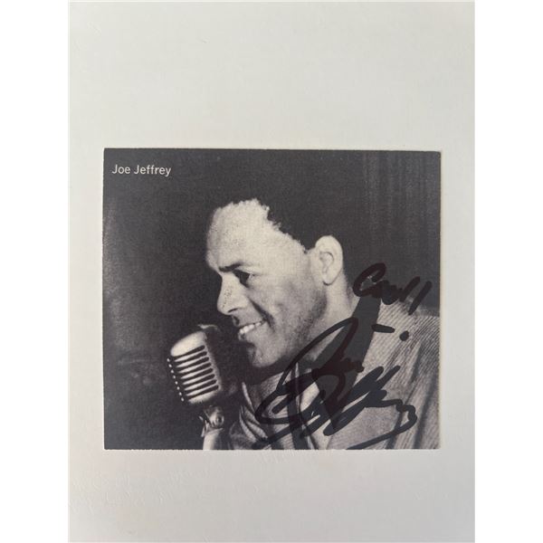 Joe Jeffrey signed photo