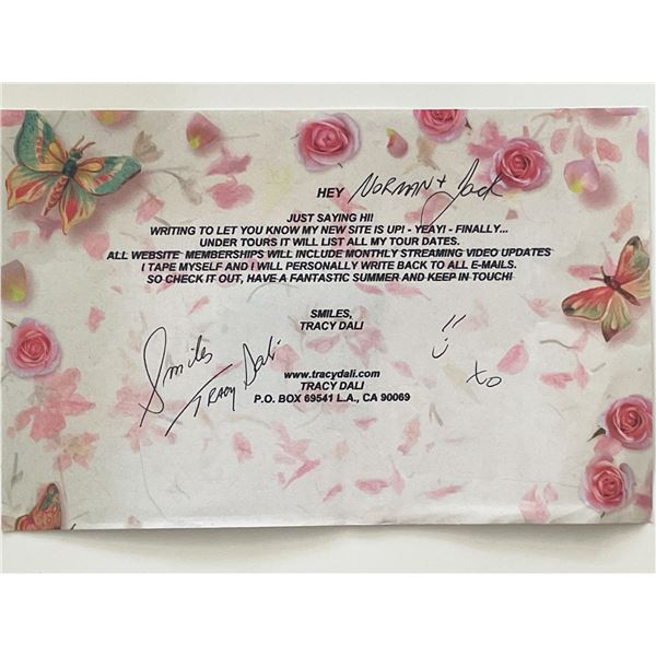 Back to the Future II Tracy Dali signed note