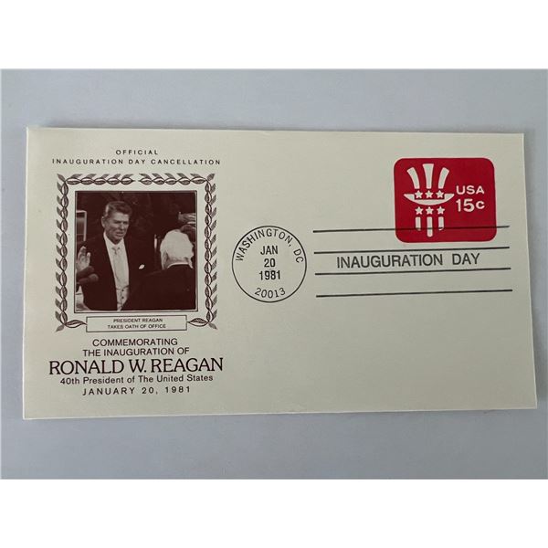 1981 Ronald Reagan Presidential Inauguration Commemorative FDC