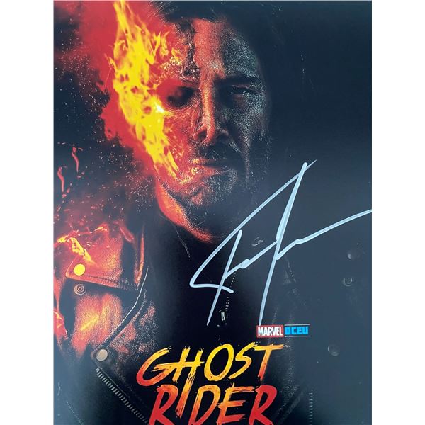 Ghost Rider Keanu Reeves signed photo