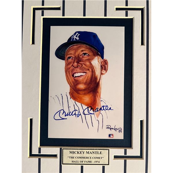 NY Yankees Mickey Mantle signed photo