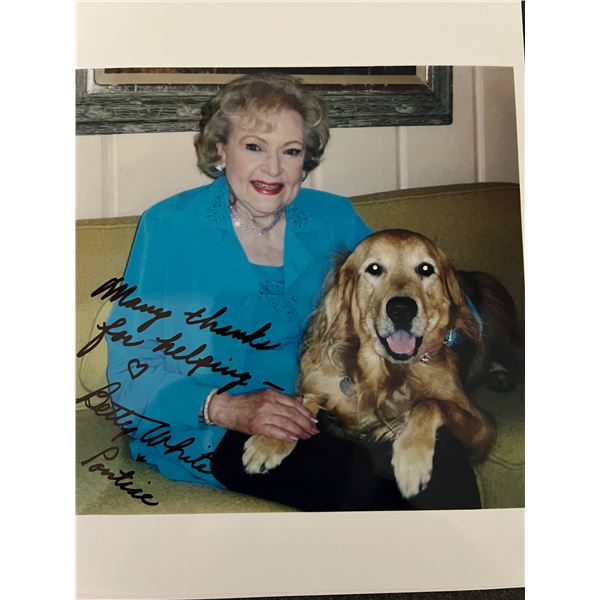 Betty White signed photo