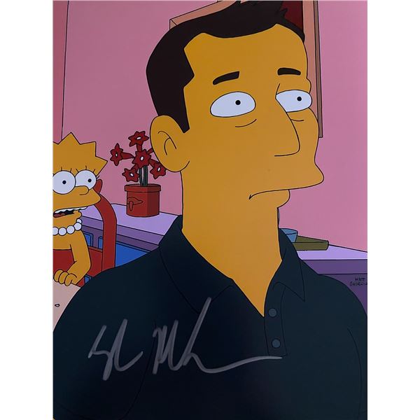 The Simpsons Elon Musk signed photo