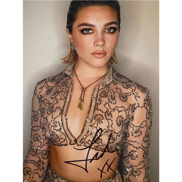 Florence Pugh signed photo