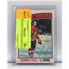 Image 1 : DENNIS HULL AUTOGRAPHED CARD