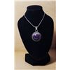 Image 1 : 33)  NATURAL ROUND AMETHYST PENDANT WITH