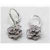 Image 2 : 30)   SILVER TONE AND AUSTRIAN CRYSTAL FLOWER