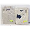 Image 1 : 2 NEW MEN'S SHIRTS- 1 NATURAL 1 WHITE SIZE XL