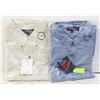 Image 1 : 2 NEW MEN'S SHIRTS- 1 DENIM 1 NATURAL SIZE 2XL