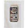 Image 1 : 1 GRAM SILVER MAPLE BAR