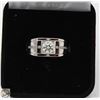 Image 1 : MENS SILVER RING MOISSANITE STONE