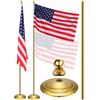 Image 1 : NEW INDOOR TELESCOPING FLAG POLE WITH BASE & BALL