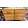 WOODEN 6 DRAWER DRESSER 48" X 16 1/2" X 30"